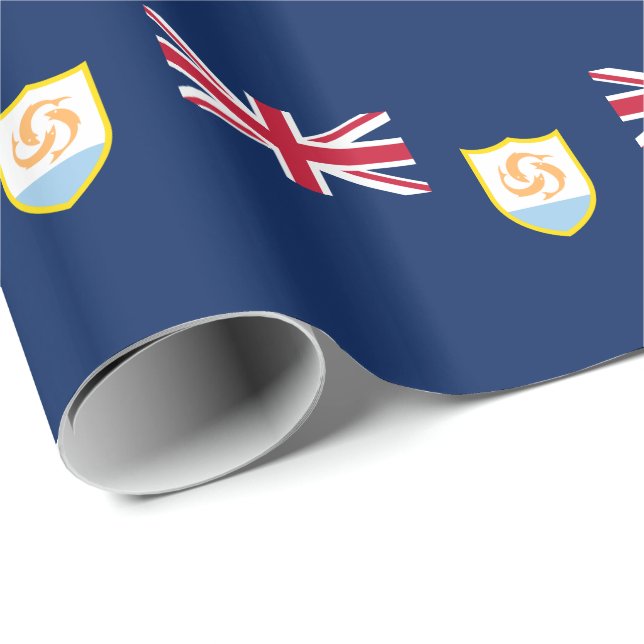Papel De Presente Bandeira Patriótica de Anguilla (Ponta do rolo)