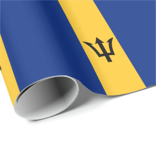 Papel De Presente Bandeira Patriótica de Barbados