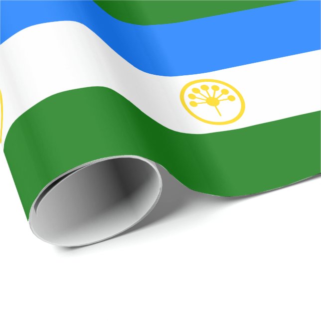 Papel De Presente Bandeira Patriótica de Bashkortostan (Ponta do rolo)