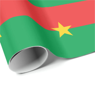 Papel De Presente Bandeira Patriótica de Burkina Faso