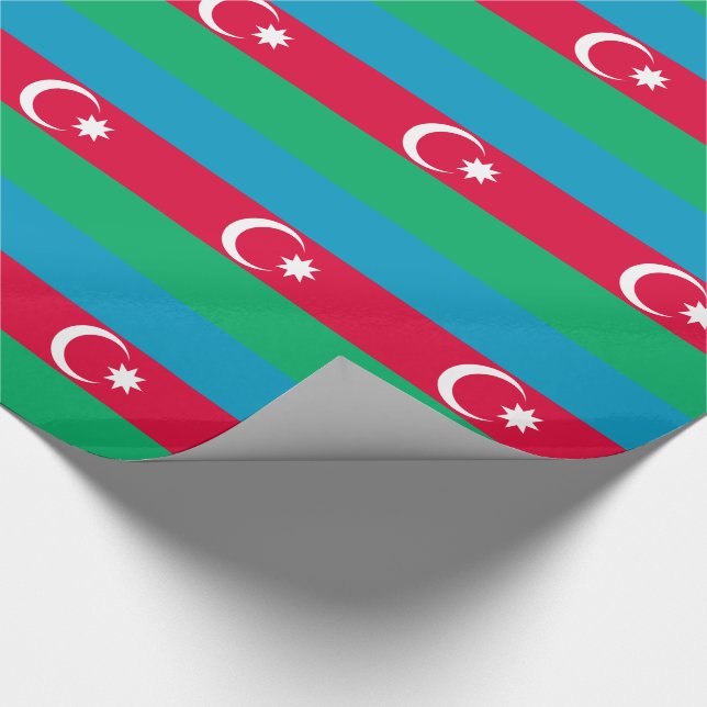 Papel De Presente Bandeira Patriótica do Azerbaijão (Ponta)