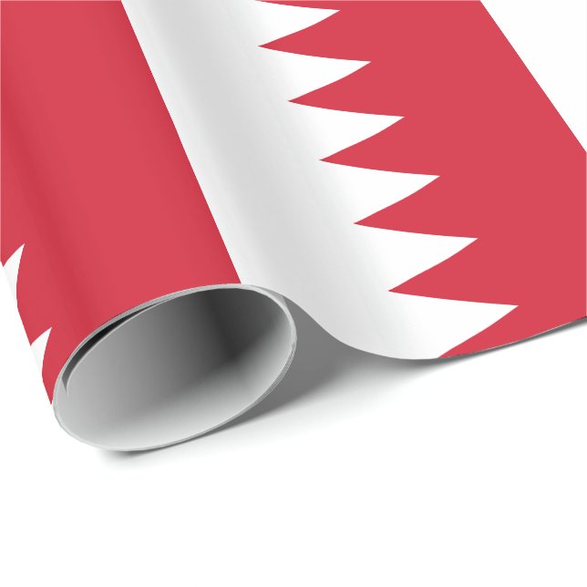 Papel De Presente Bandeira Patriótica do Bahrein (Ponta do rolo)