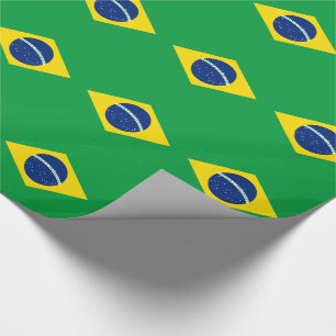 Papel De Presente Bandeira Patriótica do Brasil