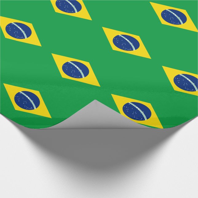 Papel De Presente Bandeira Patriótica do Brasil (Ponta)