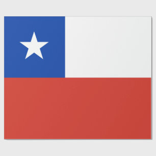 Papel De Presente Bandeira Patriótica do Chile