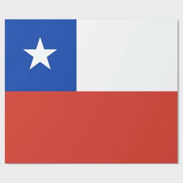 Papel De Presente Bandeira Patriótica do Chile (Aberto)