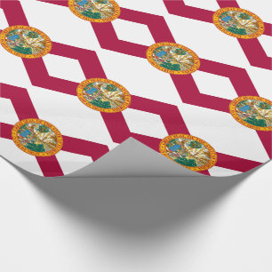 Papel De Presente Bandeira patriótica do estado de Florida