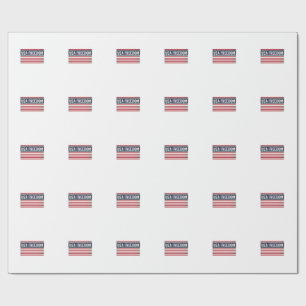 Papel De Presente Bandeira Patriótica EUA Liberdade Estilo Vetorial