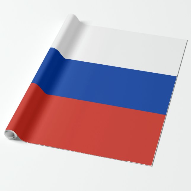 Papel De Presente bandeira russa (Desenrolado)