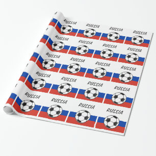 Papel De Presente bandeira Russa   Esboço de futebol
