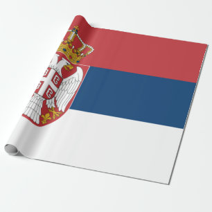 Papel De Presente Bandeira Sérvia