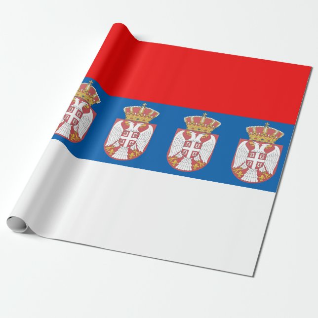 Papel De Presente Bandeira sérvio (Desenrolado)