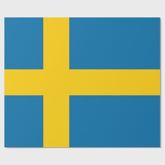 Papel De Presente Bandeira sueca (Suecia) (Aberto)