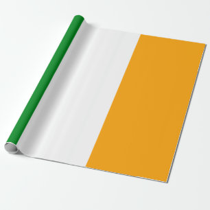 Papel De Presente Bandeira Tricolor irlandesa do ROI