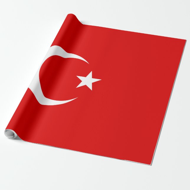 Papel De Presente Bandeira turca (Desenrolado)