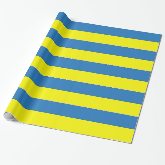 Papel De Presente Bandeira Ucraniana (Desenrolado)