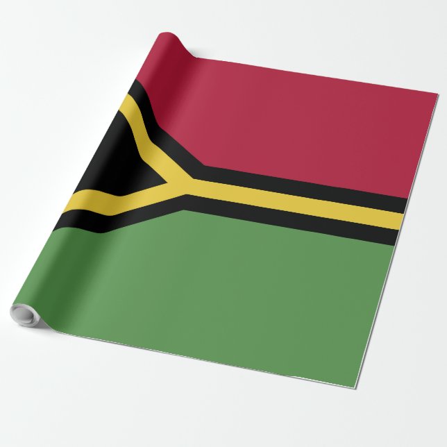Papel De Presente Bandeira Vanuatu (Desenrolado)