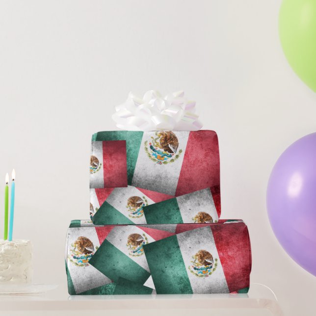 Papel De Presente Bandeiras mexicanas desapontadas (Presentes para festas)