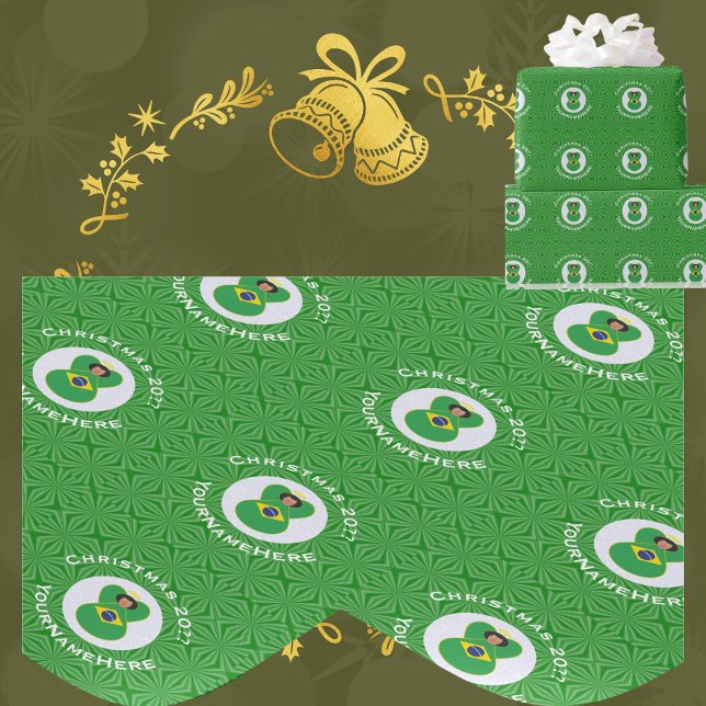 Papel De Presente Bandeja Anjo do Natal Personalizada (Criador carregado)