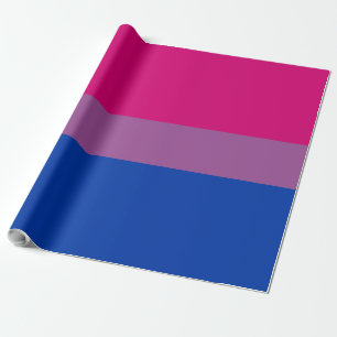 Papel De Presente Bandeja do Orgulho LGBTQ Bissexual - Padrões risca