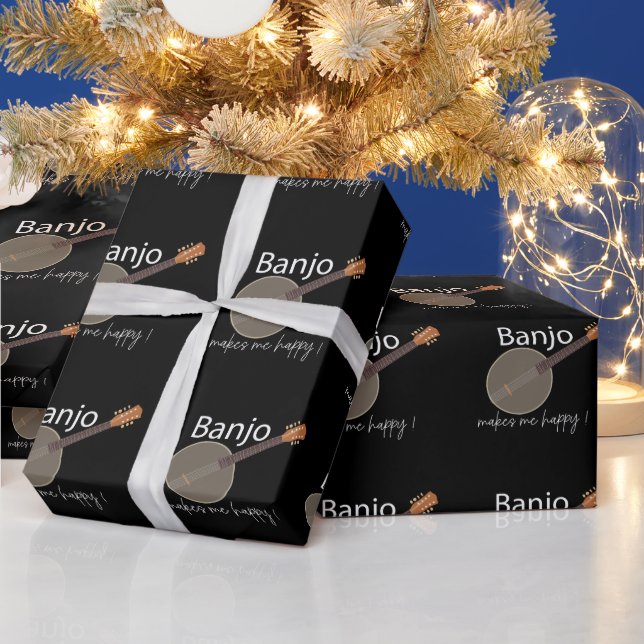 Papel De Presente Banjo Me Faz Feliz (Feriados)