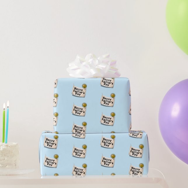 Papel De Presente Banner de Dia de os pais Feliz (Presentes para festas)