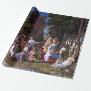 Papel De Presente Banquete de Giovanni Bellini Titian dos deuses