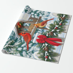 Papel De Presente Banquete de Natal dos Cardinals