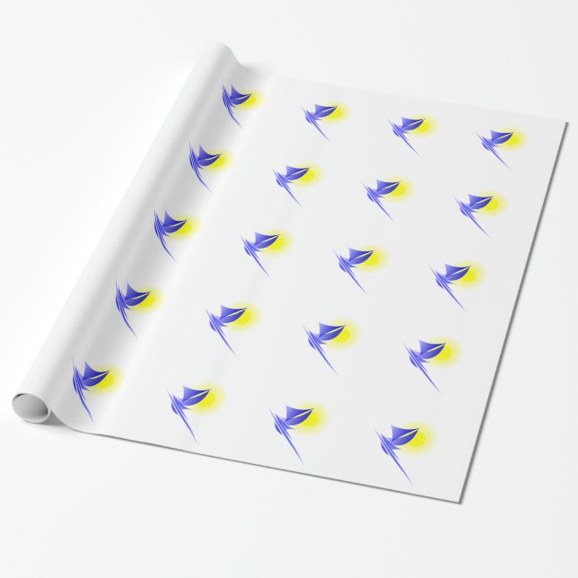 Papel De Presente Barco a vela (Desenrolado)