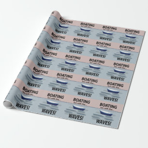 Papel De Presente Barco Velejando Veleiro