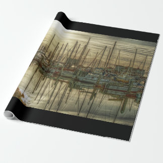 Papel De Presente Barcos no porto