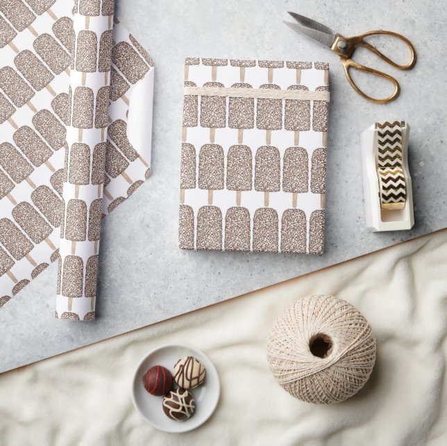 Papel De Presente Bares de Sorvete Eclair de Chocolate (Artesanato)