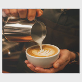 Papel De Presente Barista Design Wrapping Paper