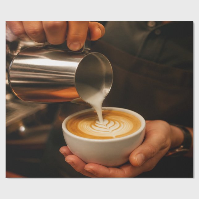 Papel De Presente Barista Design Wrapping Paper (Aberto)