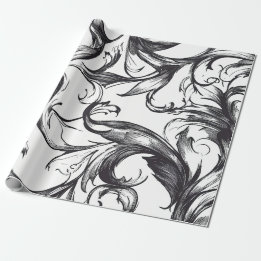 Papel De Presente Baroque Flourish Wrapping Paper
