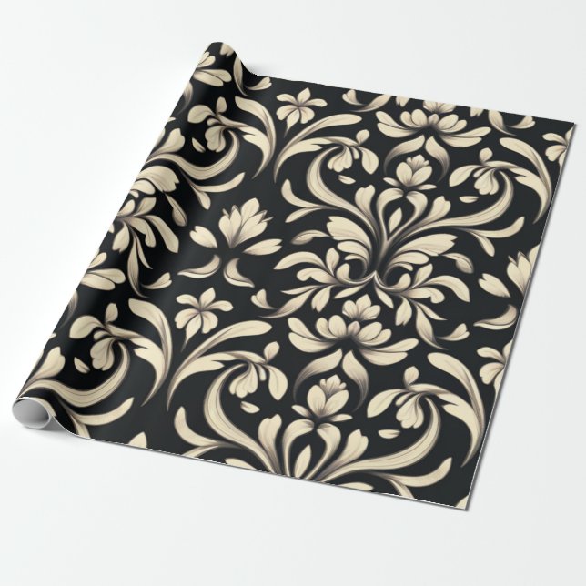 Papel De Presente Barroco Elegante (Desenrolado)