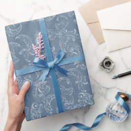 Papel De Presente Barroco Vintage Casamento Damasko