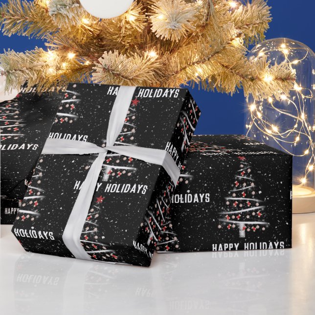 Papel De Presente Baseball de Natal e Árvore de Meias Vermelhas Molh (Feriados)