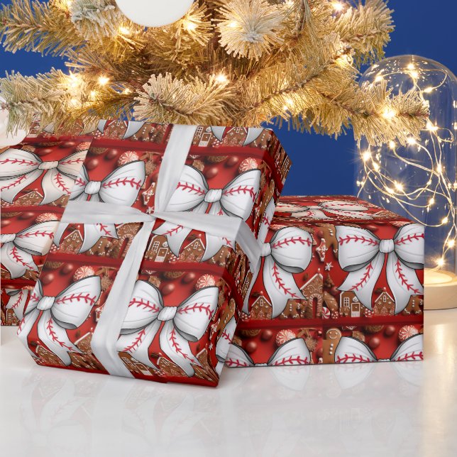 Papel De Presente Baseball Natal temido para Jogador (Feriados)
