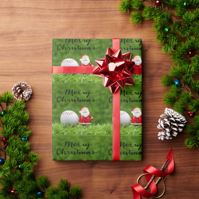 Papel De Presente Baseball no Natal (Presente de Natal)
