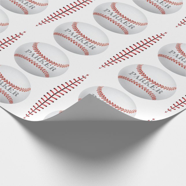 Papel De Presente Baseball Personalizado (Ponta)