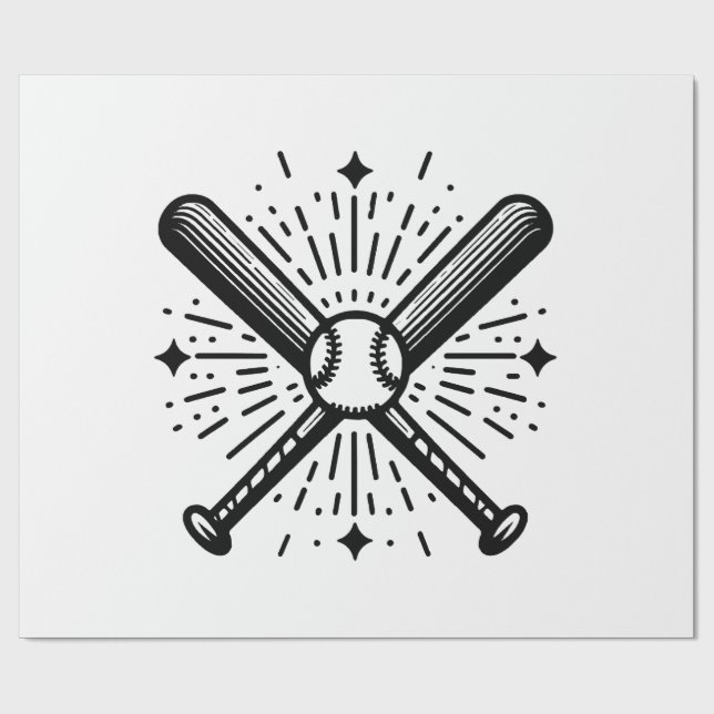 Papel De Presente basebol clássico (Aberto)