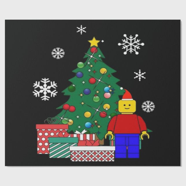 Papel De Presente Basebol da Árvore de Natal (Aberto)