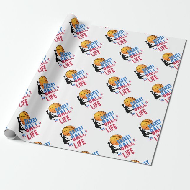 Papel De Presente Basquete é minha vida (Desenrolado)