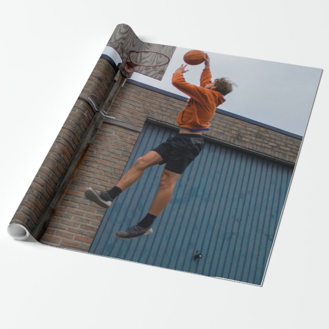 Papel De Presente Basquete legal (Desenrolado)
