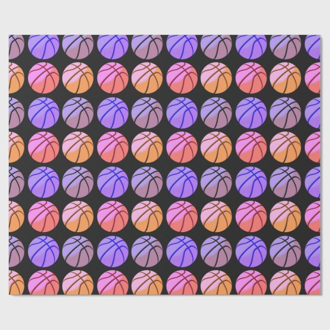 Papel De Presente Basquete Pop Art (Aberto)