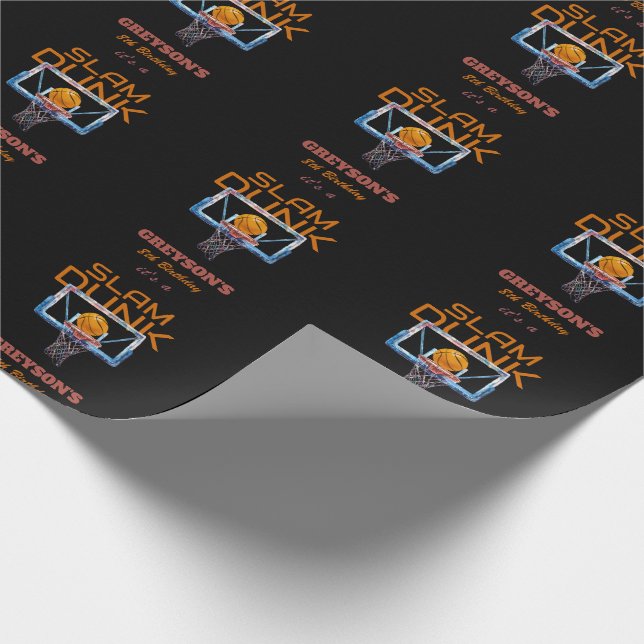 Papel De Presente Basquetebol de Enterrada Qualquer Idade Aniversári (Ponta)