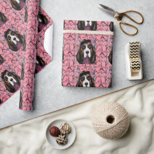 Papel De Presente Basset Hound