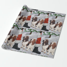 Papel De Presente Basset Hound Natal
