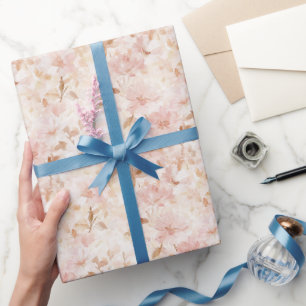 Papel De Presente Bastante Romântico Lindas Flores Aniversário